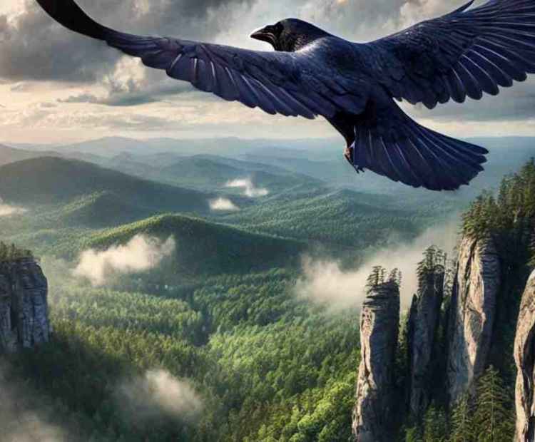 Two predatory birds circling the sky, scanning the area below for potential prey.